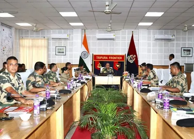 bsf adg arrives in tripura  reviews security scenarios