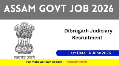 assam govt job 2026   dibrugarh judiciary recruitment