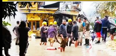 manipur  house gutted  two injured in gas cylinder blast in imphal