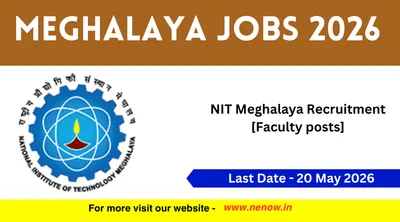 meghalaya jobs 2026   nit meghalaya recruitment  faculty posts 