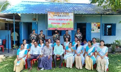 assam  army leads e waste awareness drive in hassak