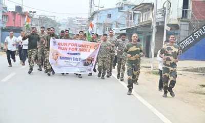 manipur marks rashtriya ekta diwas with run for unity across three districts