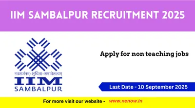 iim sambalpur recruitment 2025   apply for non teaching jobs