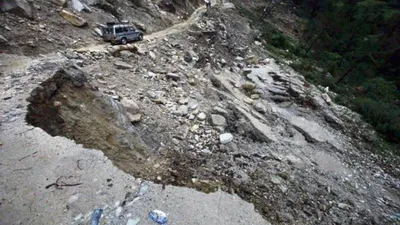 manipur  landslide hits imphal silchar highway  traffic disrupted