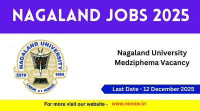 nagaland jobs 2025   nagaland university medziphema vacancy