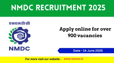 nmdc recruitment 2025   apply online for over 900 vacancies