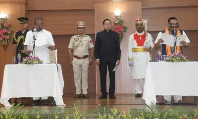 kishore barman sworn in as tripura cabinet minister