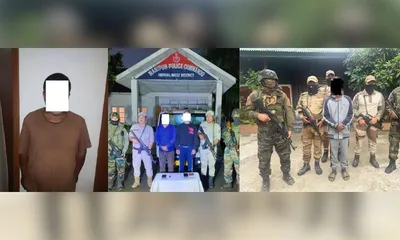 manipur  4 pla cadres arrested for extortion from brickfields  quarry workers