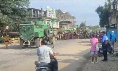 manipur  protests erupt imphal churachandpur road over arrest of social leader