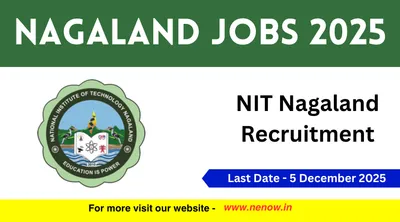 nagaland jobs 2025   nit nagaland recruitment