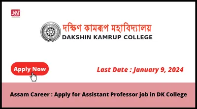 assam career   apply for assistant professor job in dk college