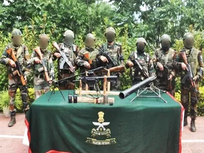 series of operations by security forces results in recovery of weapons cache in manipur