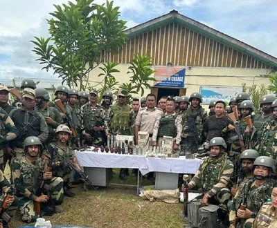 security forces recover weapons from five hideouts of miscreants in manipur