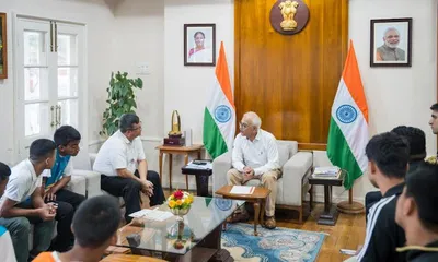 manipur cp football team urges governor to include disability sports in state policy