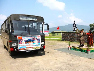 manipur  national integration tour flagged off from imphal east