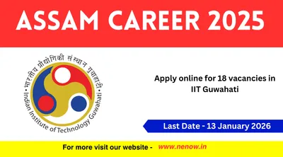 assam career 2025   apply online for 18 vacancies in iit guwahati