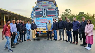 assam  bcpl exports its first truckload of polymer to bhutan