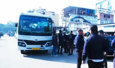 manipur  bus services resume in kuki dominated districts after being closed for seven months