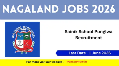 nagaland jobs 2026   sainik school punglwa recruitment