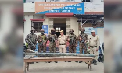 security forces recover 9 foot rocket in manipur’s churachandpur district