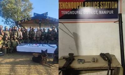 manipur  security forces bust insurgent hideouts  recover large cache of arms and ieds