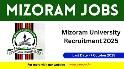 mizoram jobs   mizoram university recruitment 2025