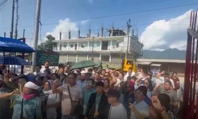 arunachal  family  students protest in nirjuli seeking justice for gomchu yekar