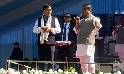 gamosa row  welfare push  poll pitch  himanta biswa sarma sets digboi narrative