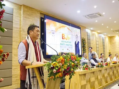 pema khandu sworn in as arunachal cm for third consecutive term