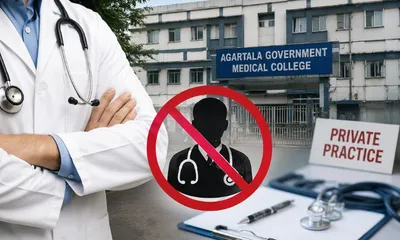 tripura  agmc teachers back private practice ban  super specialists seek review