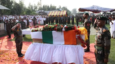 mourning the loss  major m pritam singh’s final journey in manipur