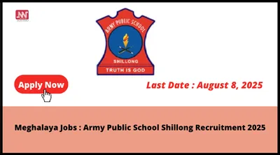 meghalaya jobs   army public school shillong recruitment 2025
