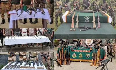 manipur  security forces bust five insurgent camps  recover huge cache of arms
