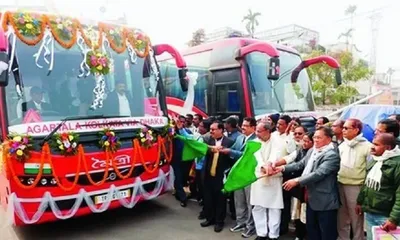 tripura  agartala dhaka kolkata bus service to resume from feb 24