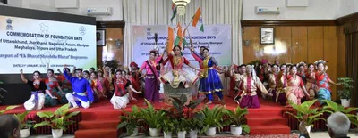 manipur  imphal commemorates foundation days of eight states