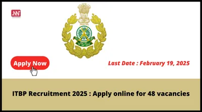 itbp recruitment 2025   apply online for 48 vacancies