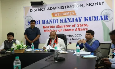 manipur  world s tallest pier railway bridge at noney inspected