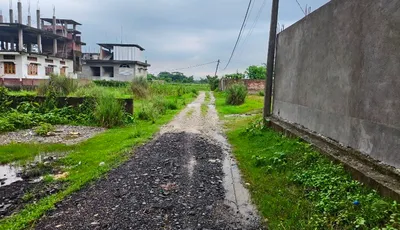 assam  pathsala residents protest against poor condition of dr  bhupen hazarika path