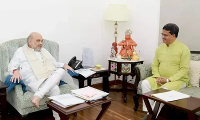 tripura cm meets amit shah and nadda ahead of lok sabha polls