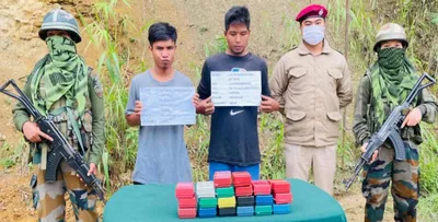 mizoram  assam rifles seizes heroin worth rs 1 68 crore  two arrested