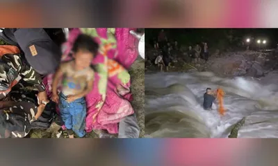 sikkim  7 year old rescued alive after massive landslide in upper rimbi