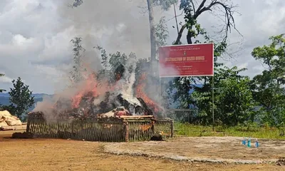 mizoram  rs 34 cr worth of drugs destroyed in anti drug drive