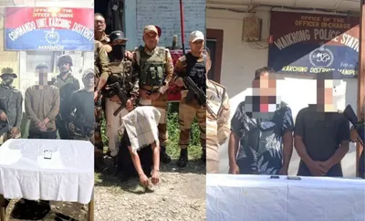 manipur  four insurgents arrested  including two trained in myanmar