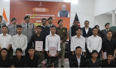 nagaland  union minister distributes appointment letters to 366 youth in dimapur
