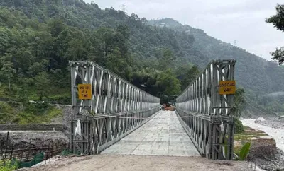 new teesta river bridge restores connectivity in north sikkim