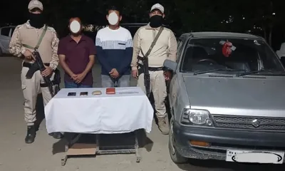 manipur  two activists of banned kcp noyon group arrested for extortion