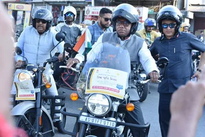 assam  transport minister starts bike rally to spread road safety awareness