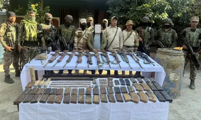 manipur  wanted pla cadre arrested for 2017 assam rifles ambush  arms  ammo recovered