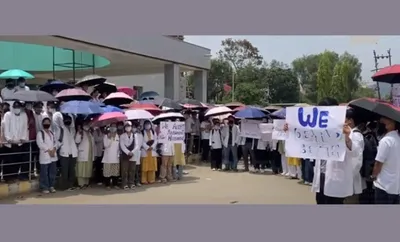 manipur  rims imphal students protest  demand director’s resignation