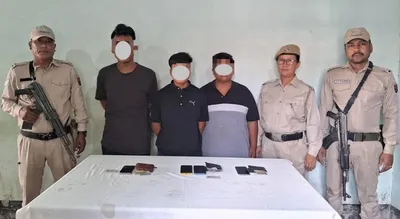 manipur police nab four kcp pwg cadres for extortion activities